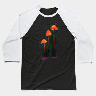 Painted Mushroom - Orange Baseball T-Shirt